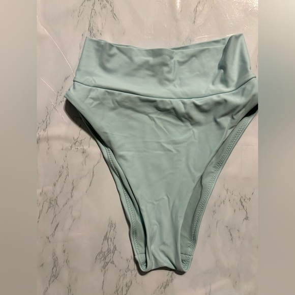 Aerie High Cut Cheeky Bikini Bottom -  Blue Mist - XS - Picture 1 of 2